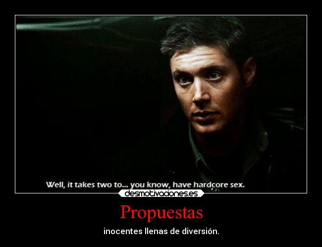Propuestas - inocentes llenas de diversión.