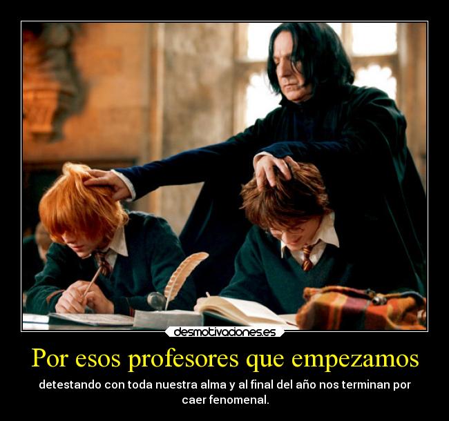 Por esos profesores que empezamos -