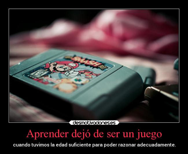 Aprender dejó de ser un juego - 