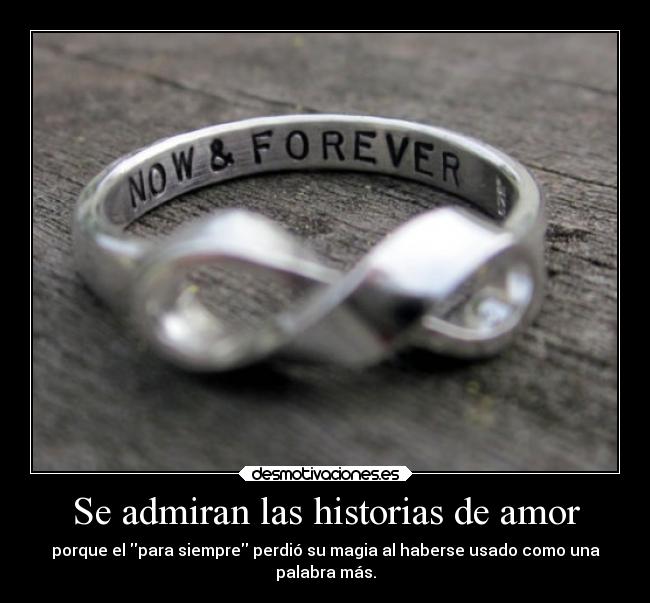 Se admiran las historias de amor -