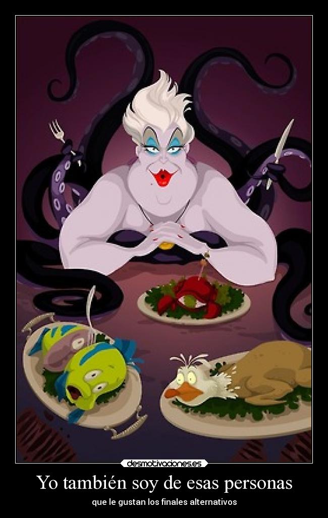 Yo también soy de esas personas - que le gustan los finales alternativos