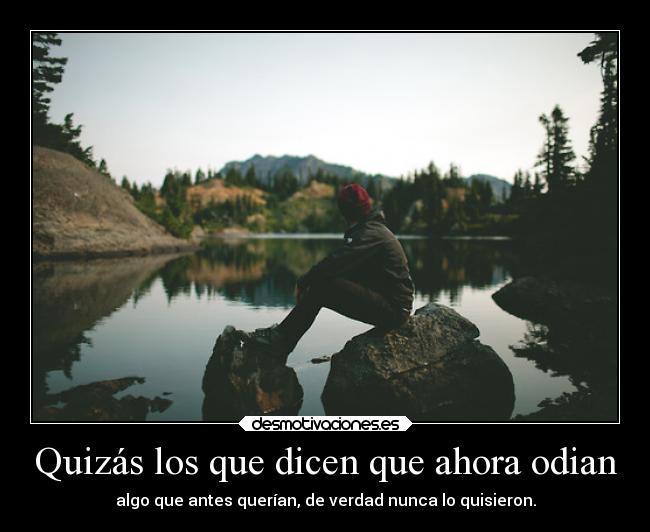 Quizás los que dicen que ahora odian - 