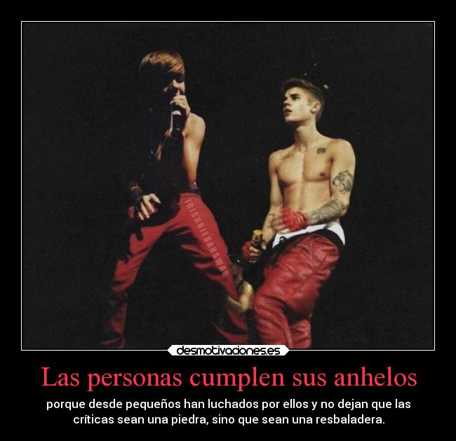 Las personas cumplen sus anhelos -