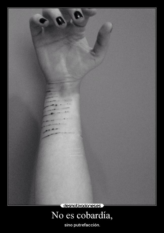 No es cobardía, - sino putrefacción.