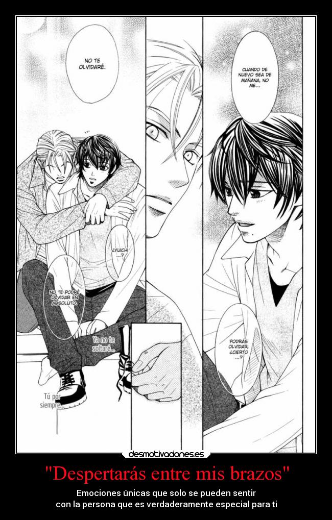 Despertarás entre mis brazos - Emociones únicas que solo se pueden sentir
con la persona que es verdaderamente especial para ti