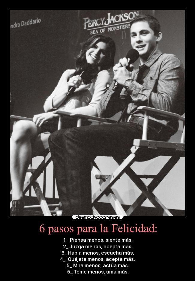 6 pasos para la Felicidad: -