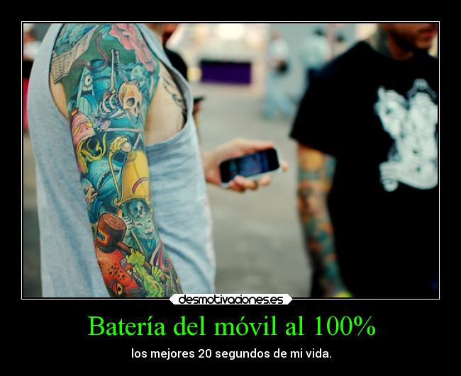 Batería del móvil al 100% - 