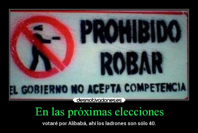 En las próximas elecciones -