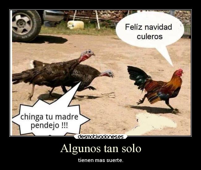 Algunos tan solo - tienen mas suerte.