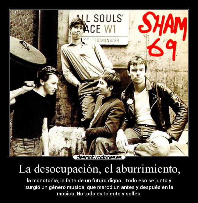 carteles alegria sham69 little punks hurry hup harry sham6998 desmotivaciones