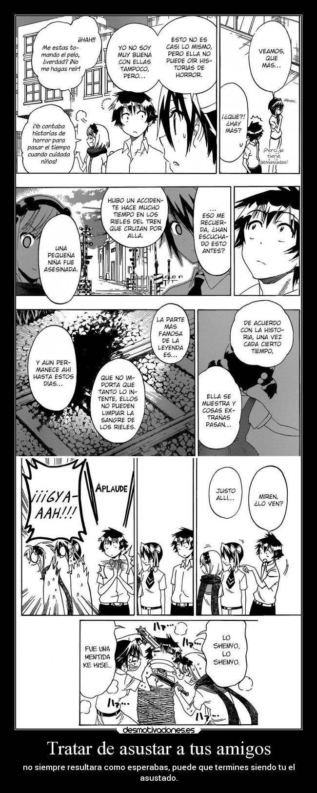 carteles amigos vida amistad amigos aniem tratar asustar susto siempre funcionar voltear contrario desmotivaciones