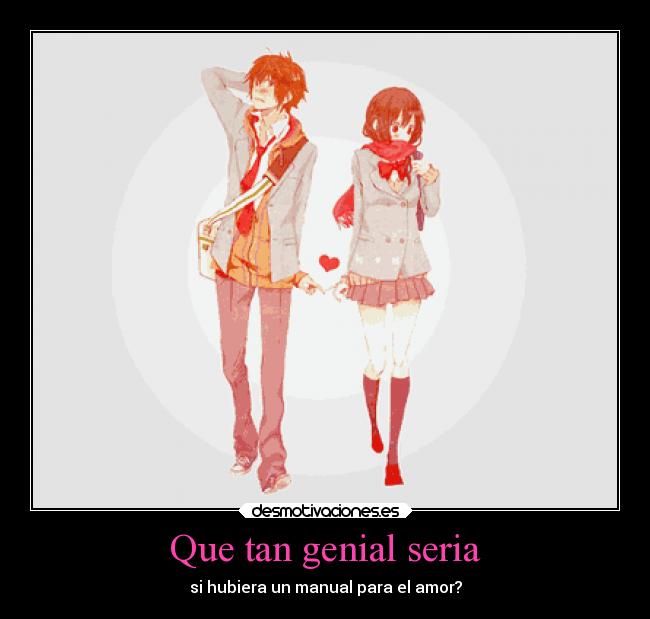 Que tan genial seria - si hubiera un manual para el amor?