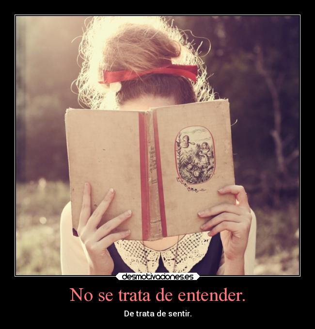 No se trata de entender. - 