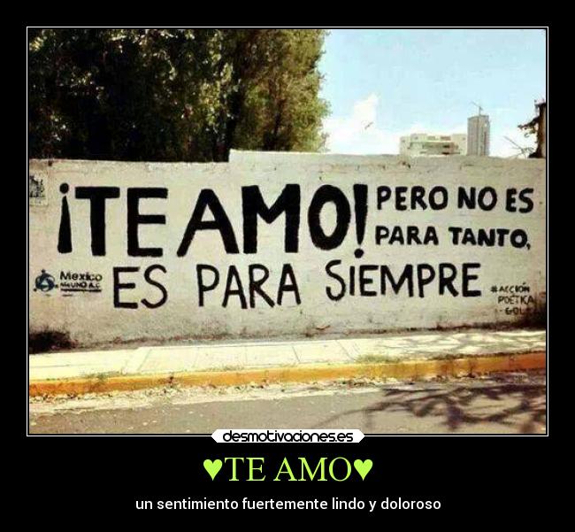 ♥TE AMO♥ - un sentimiento fuertemente lindo y doloroso