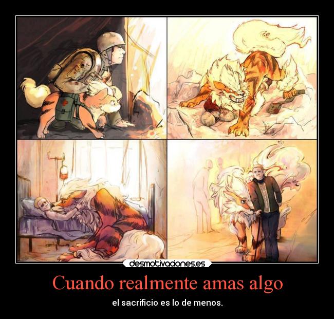 carteles amor pokemon anime growlithe arcanine fuego sacrificios pixilin desmotivaciones