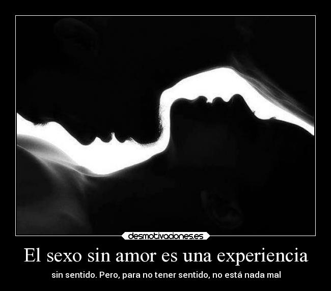 carteles sexo amor amor sexo experiencia sin sentido esta nada mal desmotivaciones