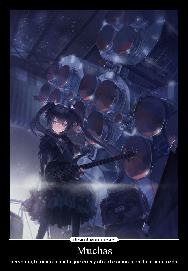 carteles anime black rock shooter desmotivaciones