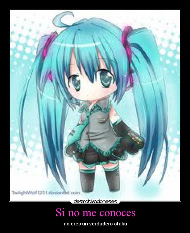 Si no me conoces - no eres un verdadero otaku