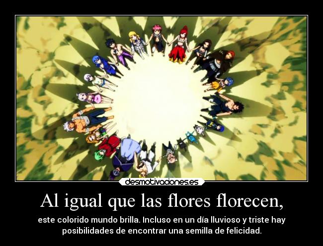 carteles anime fairy tail rendirse ante los problemas desmotivaciones