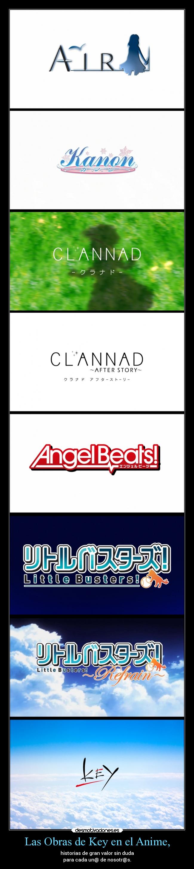 Las Obras de Key en el Anime, -
