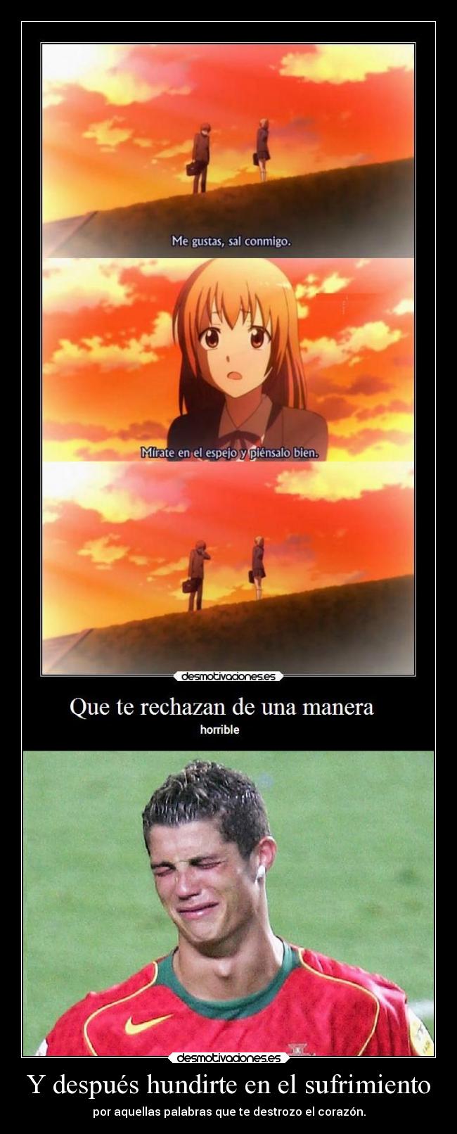 carteles anime muy comun por ser feo idolo muerte desmotivaciones