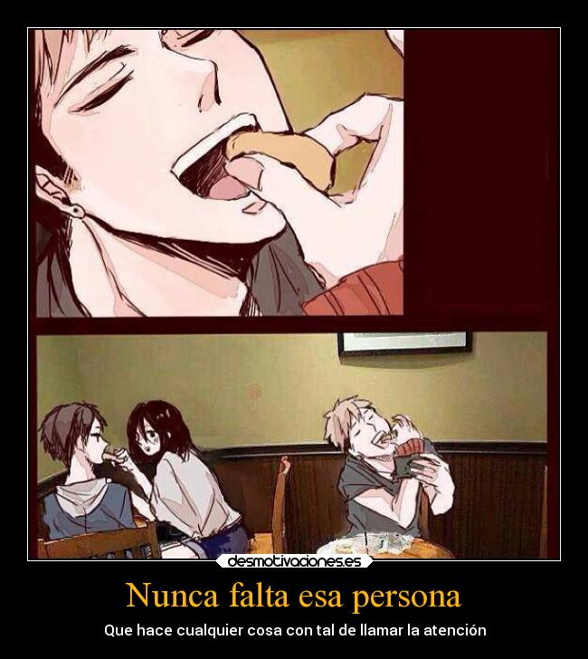 carteles anime persona forever alone shingeki kyojin snk jean caballo eren mikasa desmotivaciones