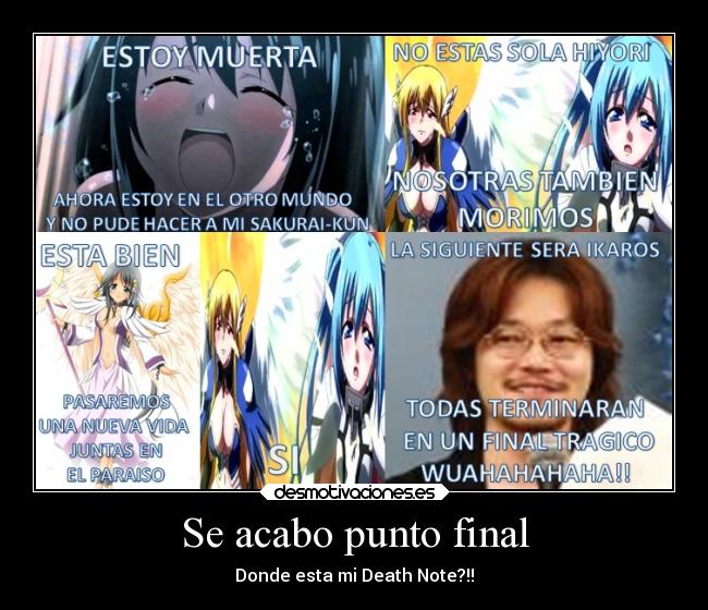 Se acabo punto final - Donde esta mi Death Note?!!