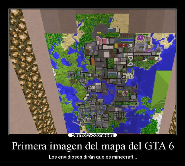 Primera imagen del mapa del GTA 6 - Los envidiosos dirán que es minecraft...