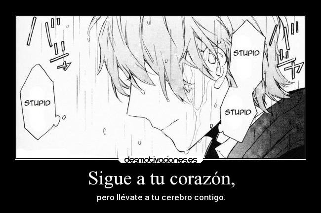 Sigue a tu corazón, -