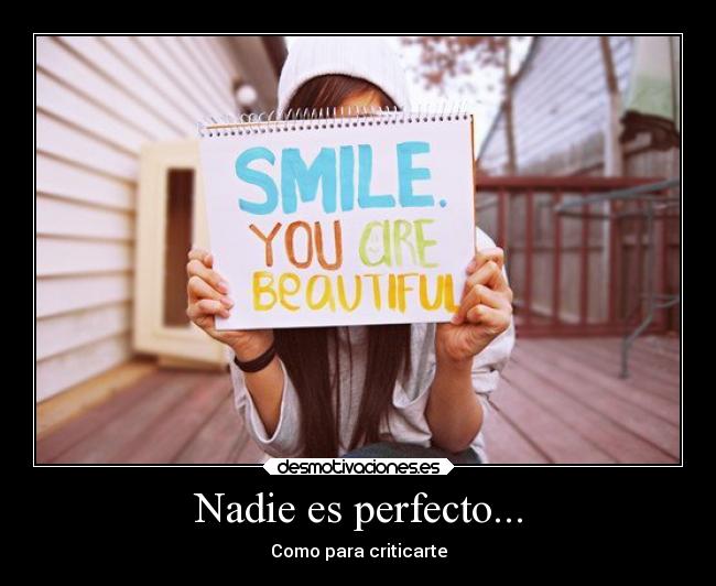 Nadie es perfecto... - 