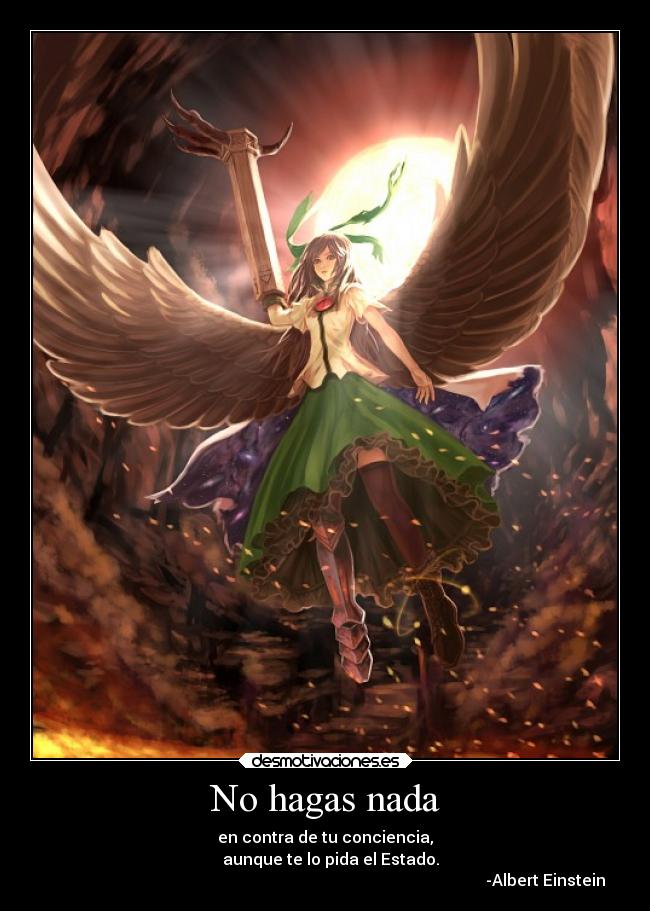 carteles criticas sociedad touhou utsuho reiuji desmotivaciones