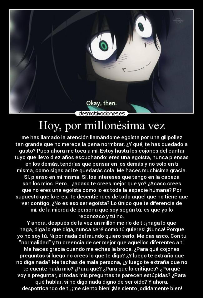 Hoy, por millonésima vez - 