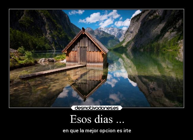 Esos dias ... - en que la mejor opcion es irte