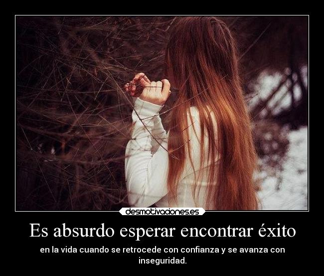 Es absurdo esperar encontrar éxito -