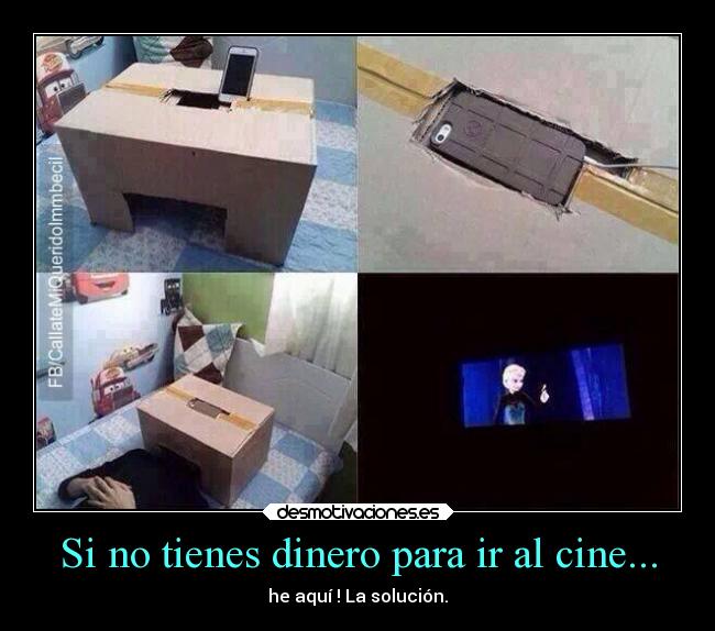 Si no tienes dinero para ir al cine... -