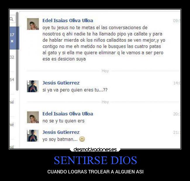 SENTIRSE DIOS - CUANDO LOGRAS TROLEAR A ALGUIEN ASI