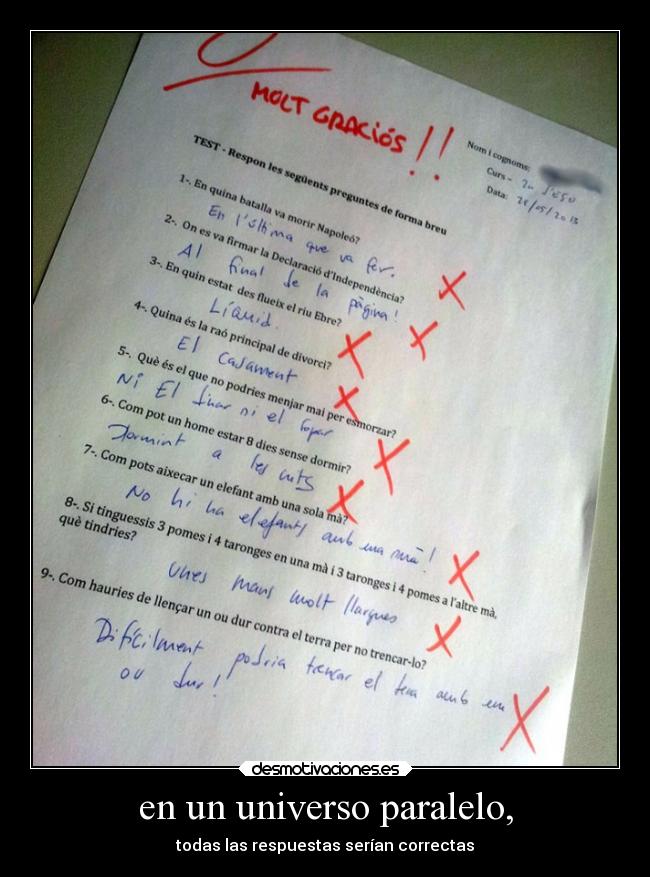 en un universo paralelo, - 