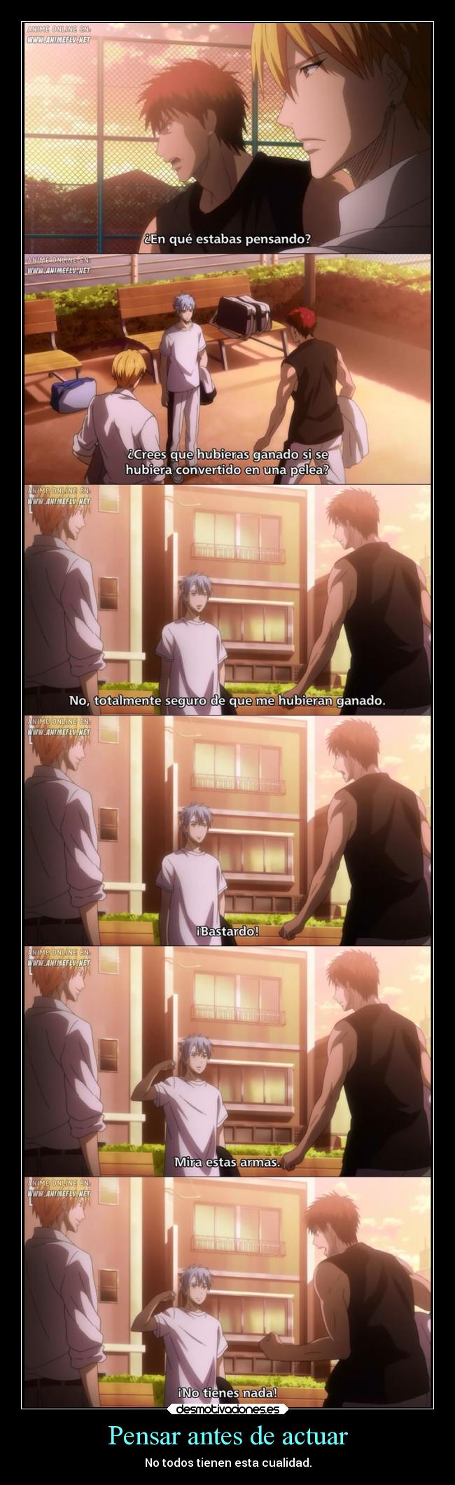 carteles fail amistad anime super armas kurokocchi kuroko basket cualidad pensar desmotivaciones