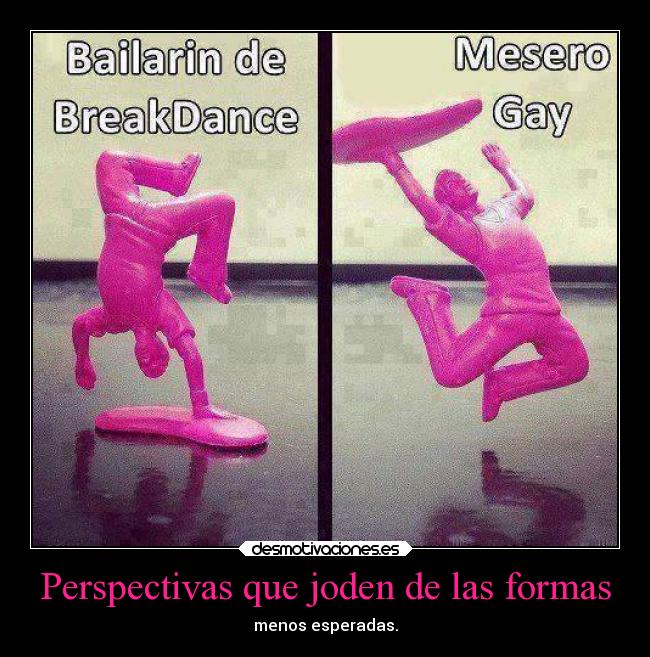 Perspectivas que joden de las formas -