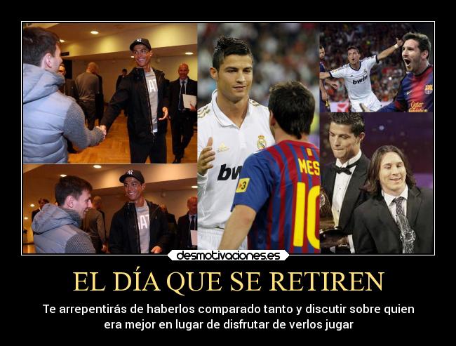 carteles futbol messi cr7 cristiano ronaldo balondeoro desmotivaciones