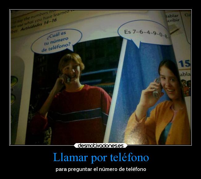 Llamar por teléfono -
