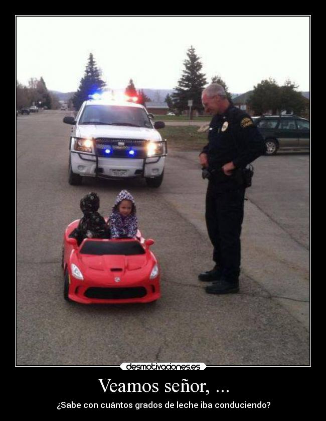 Veamos señor, ... - ¿Sabe con cuántos grados de leche iba conduciendo?