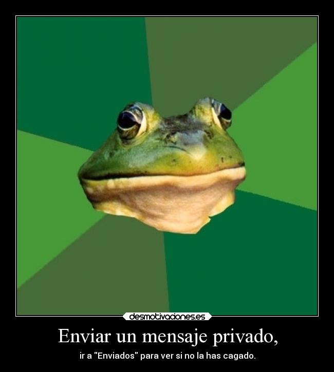 Enviar un mensaje privado, - ir a Enviados para ver si no la has cagado.