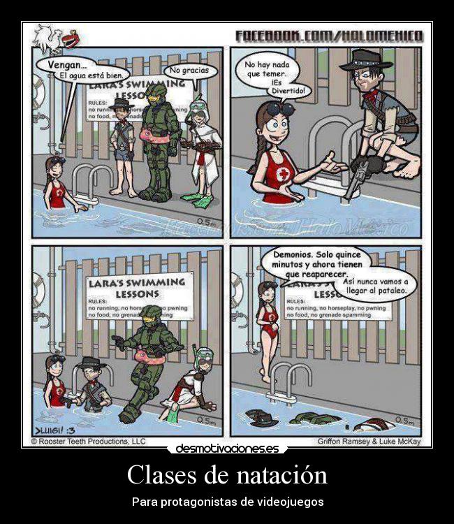 Clases de natación - Para protagonistas de videojuegos