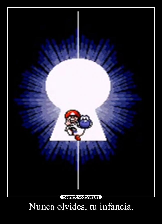 carteles infancia mario bebe yoshi island recuerdos del nes desmotivaciones