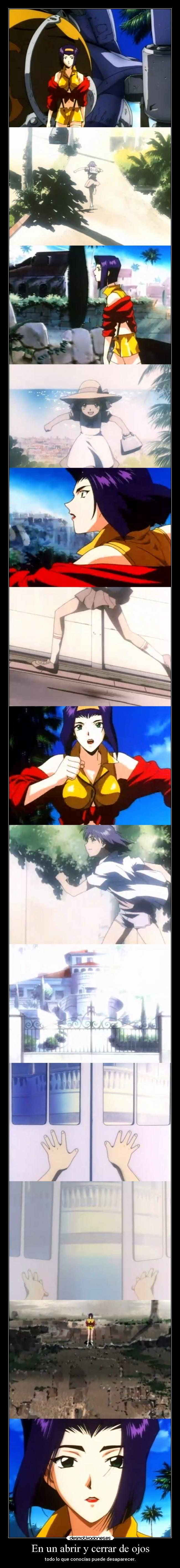 carteles muerte vida mundo anime raptorhunters harukaze manga otaku cowboy bebop cambiar faye valentine desmotivaciones