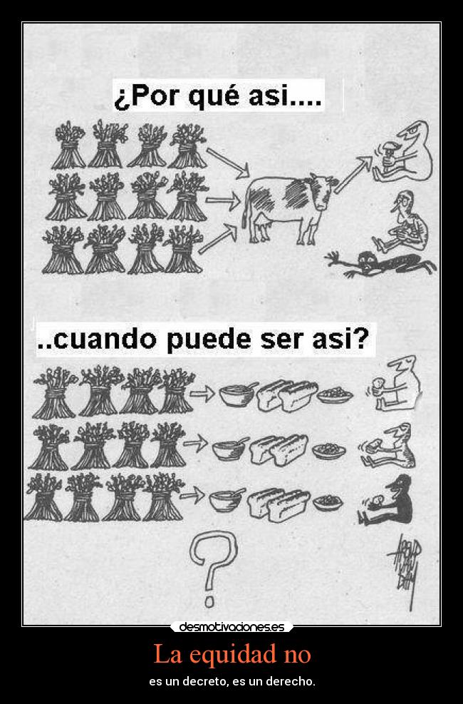 La equidad no - es un decreto, es un derecho.