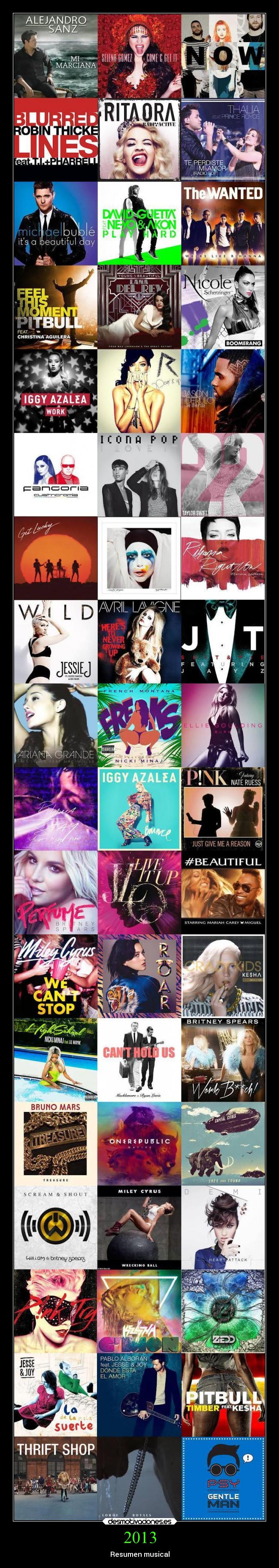 carteles mundo musica 2013 hits theres alot pop desmotivaciones