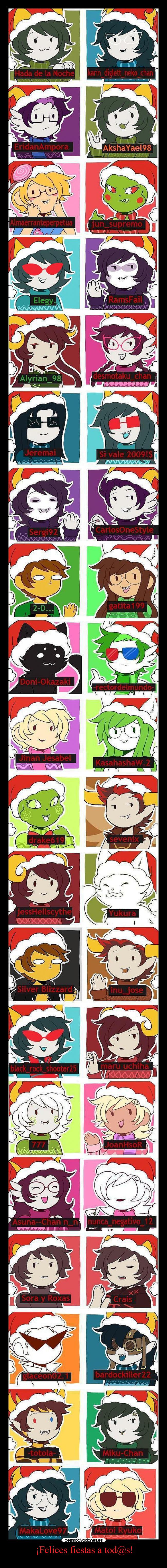 carteles navidad anime homestuck desmo felices fiestas makalove97 gracias 8itches nwn desmotivaciones