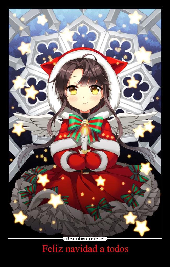 carteles navidad anime wary kun les desea una felis navidas nomas desmotivaciones